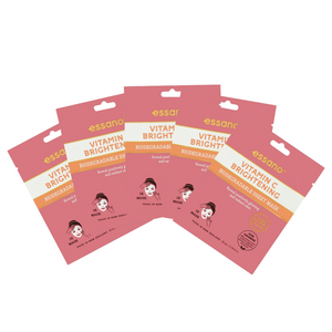 Vitamin C Brightening Biodegradable Sheet Mask 5 Pack